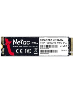 SSD накопитель N930E Pro NT01N930E 128G E4X 128ГБ M 2 2280 PCIe 3 0 x4 NVMe M 2 rtl Netac
