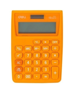 Калькулятор E1122 OR 12 разрядный оранжевый Deli