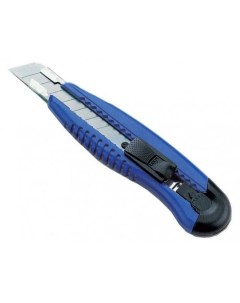 Нож канцелярский 03713BLUE 03713blue 18мм металл синий блистер 12 шт кор Kw-trio