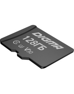 Карта памяти microSDXC UHS I U3 128 ГБ 90 МБ с Class 10 CARD30 1 шт переходник SD Digma