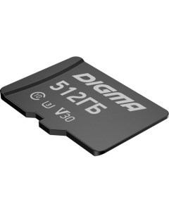 Карта памяти microSDXC UHS I U3 512 ГБ 90 МБ с Class 10 CARD30 1 шт переходник SD Digma