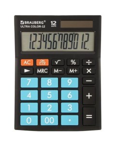 Калькулятор Ultra 250497 12 разрядный черный Brauberg