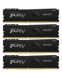 Оперативная память Fury Beast Black KF436C17BBK4 32 DDR4 4x 8ГБ 3600МГц DIMM Ret Kingston