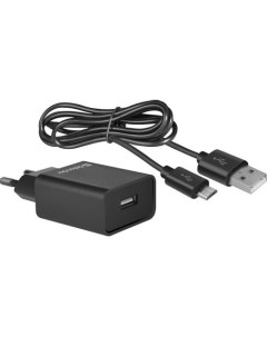 Сетевое зарядное устройство UPC 11 USB A microUSB 2 1A черный Defender