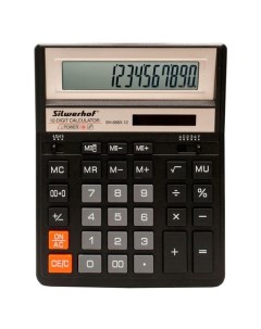 Калькулятор SH 888X 12 12 разрядный черный Silwerhof
