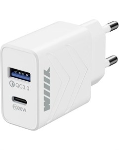 Сетевое зарядное устройство UNN 4 2 03 QCPD USB C USB A 20Вт 3A белый Wiiix