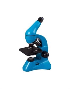 Микроскоп Rainbow 50L Plus световой оптический биологический 64 1280х на 3 объектива голубой черный Levenhuk
