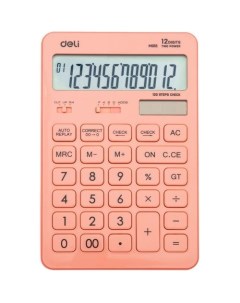 Калькулятор Touch EM01541 12 разрядный красный Deli