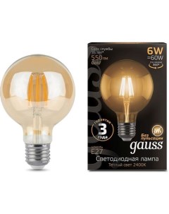 Лампа LED E27 шар 6Вт G95 одна шт Gauss