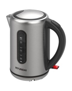 Чайник электрический HYK S9909 2200Вт серебристый матовый и черный Hyundai