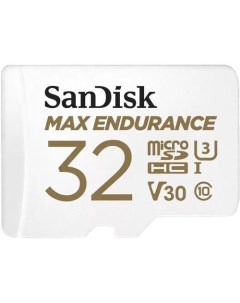 Карта памяти microSDXC UHS I U3 Max Endurance 32 ГБ 100 МБ с Class 10 SDSQQVR 032G GN6IA 1 шт перехо Sandisk