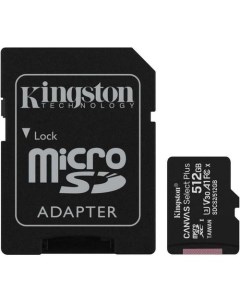 Карта памяти microSDXC UHS I U3 Canvas Select Plus 512 ГБ 100 МБ с SDCS2 512GB 1 шт переходник SD Kingston