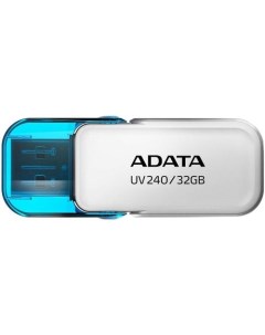 Флешка USB UV240 32ГБ USB2 0 белый и голубой Adata
