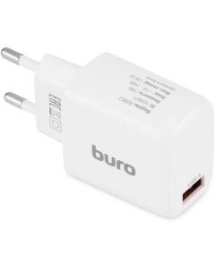 Сетевое зарядное устройство BUWG1 USB A 18Вт 3A белый Buro