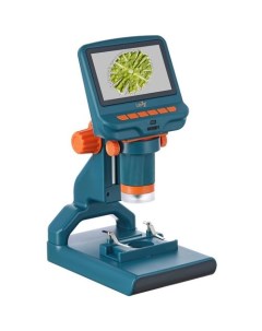 Микроскоп LabZZ DM200 LCD цифровой 17 55x синий оранжевый Levenhuk