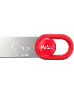 Флешка USB UM2 128ГБ USB3 2 серебристый и красный Netac