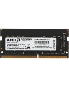 Оперативная память Radeon R7 Performance Series R744G2400S1S U DDR4 1x 4ГБ 2400МГц для ноутбуков SO  Amd