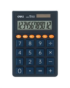 Калькулятор EM130BLUE 12 разрядный синий Deli