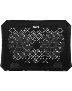 Подставка для ноутбука BU LCP150 B212 15 335х265х22 мм 1хUSB вентиляторы 2 х 140 мм 480г черный Buro