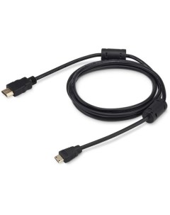 Кабель аудио видео HDMI 1 4 HDMI m Mini HDMI m ver 1 4 1 8м GOLD ф фильтр черный Buro
