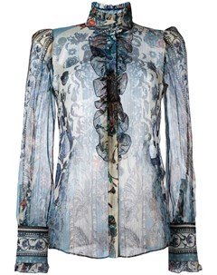 Roberto cavalli прозрачная рубашка с узором 44 разноцветный Roberto cavalli