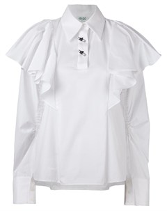 Kenzo свободная блузка с оборками 38 белый Kenzo