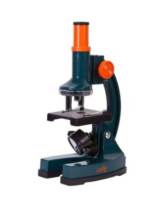 Микроскоп LabZZ M2 световой оптический биологический 100 900x на 3 объектива зеленый оранжевый Levenhuk