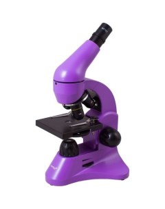 Микроскоп Rainbow 50L световой оптический биологический 40 800x на 3 объектива фиолетовый Levenhuk