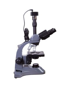 Микроскоп D740T цифровой биологический 40 2000x на 4 объектива серый Levenhuk