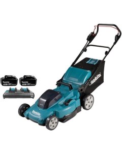 Газонокосилка аккумуляторная DLM538CT2 53см несамоходная 5Ач Makita