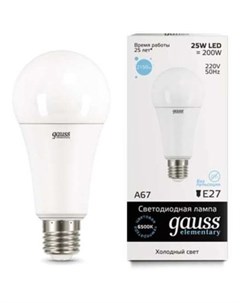 Лампа LED E27 груша 25Вт Elementary A67 одна шт Gauss