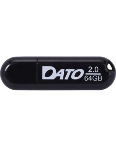 Флешка USB DS2001 64ГБ USB2 0 черный Dato