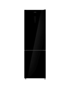 Холодильник двухкамерный CC3586F черное стекло Hyundai