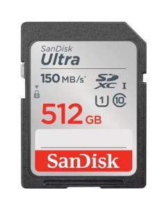 Карта памяти SDXC UHS I Ultra 80 512 ГБ 150 МБ с Class 10 SDSDUNC 512G GN6IN 1 шт Sandisk