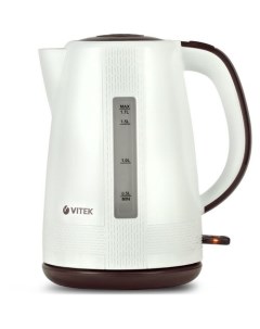 Чайник электрический VT 7055 2150Вт белый и коричневый Vitek