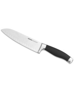 Нож кухонный Rut 722712 сантоку 17 5мм заточка прямая стальной черный серебристый Nadoba