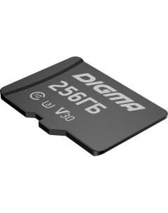 Карта памяти microSDXC UHS I U3 256 ГБ 90 МБ с Class 10 CARD30 1 шт переходник SD Digma