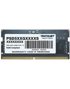 Оперативная память Signature PSD516G560081S DDR5 1x 16ГБ 5600МГц для ноутбуков SO DIMM Ret Patriòt