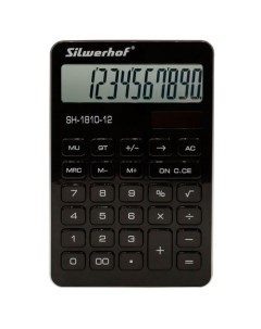 Калькулятор SH 1810 12 12 разрядный черный Silwerhof