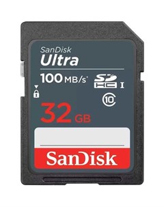 Карта памяти SDHC UHS I Ultra 32 ГБ 100 МБ с Class 10 SDSDUNR 032G GN3IN 1 шт Sandisk