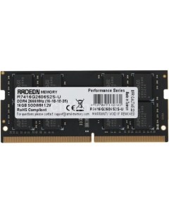 Оперативная память Radeon R7 Performance Series R7416G2606S2S U DDR4 1x 16ГБ 2666МГц для ноутбуков S Amd