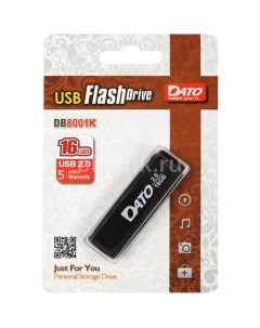 Флешка USB DB8001 16ГБ USB2 0 черный Dato