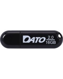 Флешка USB DS2001 16ГБ USB2 0 черный Dato