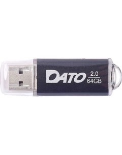 Флешка USB DS7012 64ГБ USB2 0 черный Dato