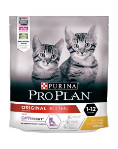Pro Plan Original Kitten корм для котят от 1 до 12 месяцев Курица 400 г Purina pro plan