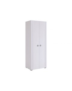 Распашной шкаф Ева 210 50 см С двумя штангами Прямые Белый 80 см Мебельсон