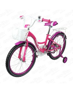 Велосипед G20 с корзиной розово фиолетовый Champ pro