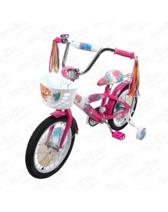 Велосипед G16 с корзиной и светоотражателем розовый Champ pro