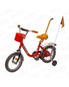 Велосипед детский В14 с корзиной красно оранжевый Champ pro