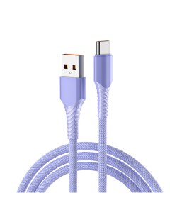 Кабель USB Type C USB TYPE C 6A 1 м фиолетовый Фаст